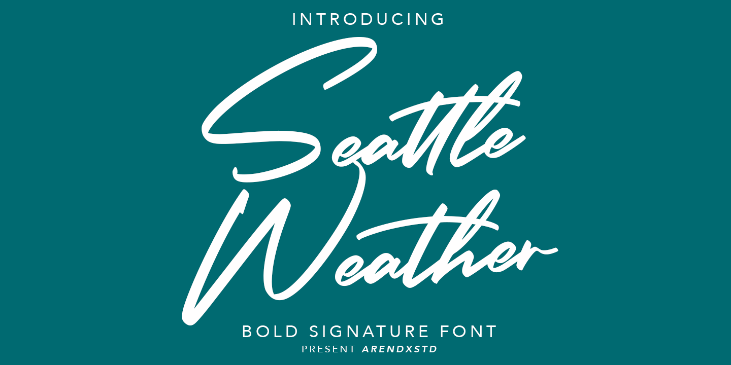Beispiel einer Seattle Weather-Schriftart